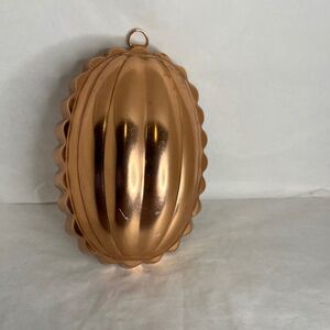 Vintage Copper Color Aluminum Jello Mold 2.5 Cup Half Melon with Hanger